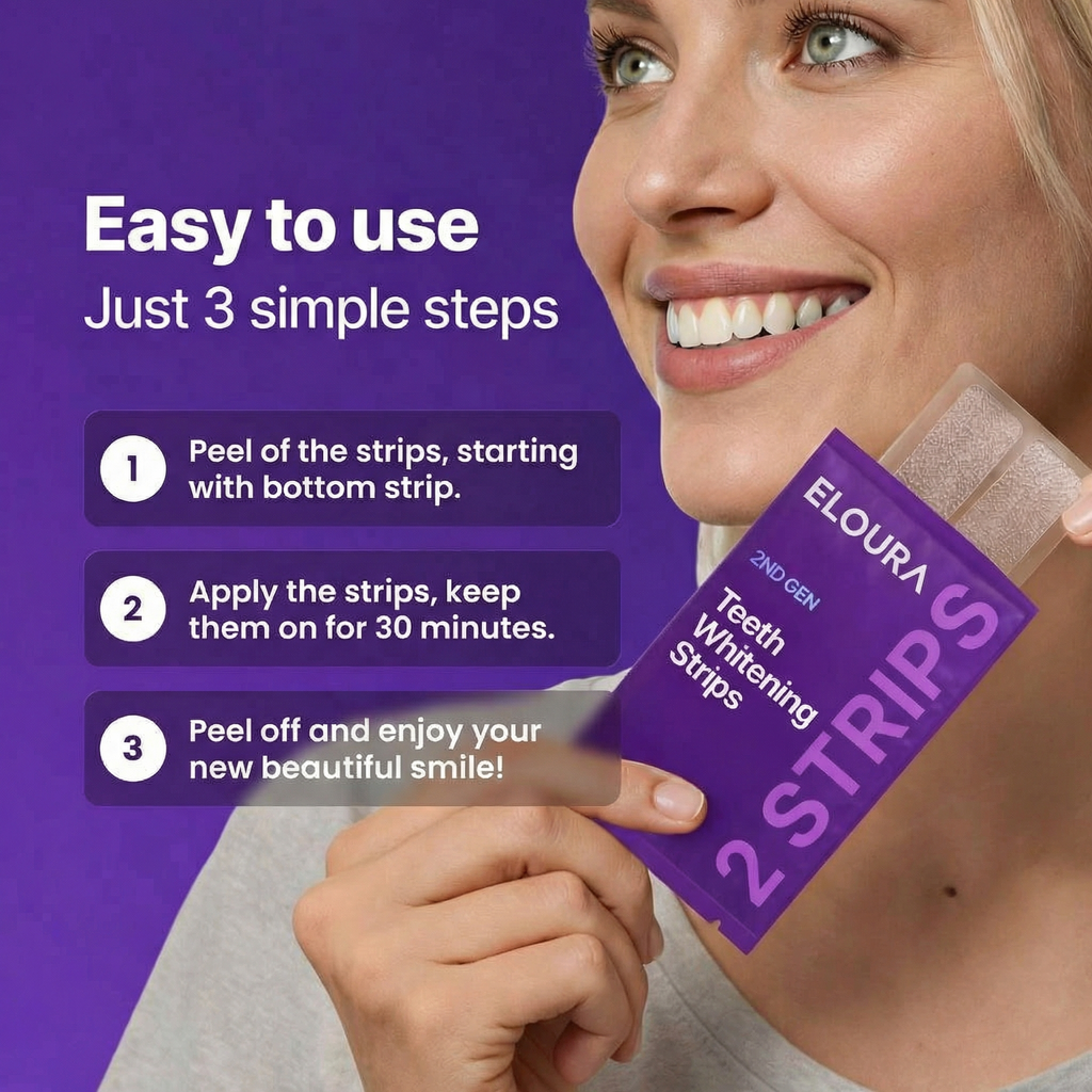 Eloura Purple Teeth Whitening Strips
