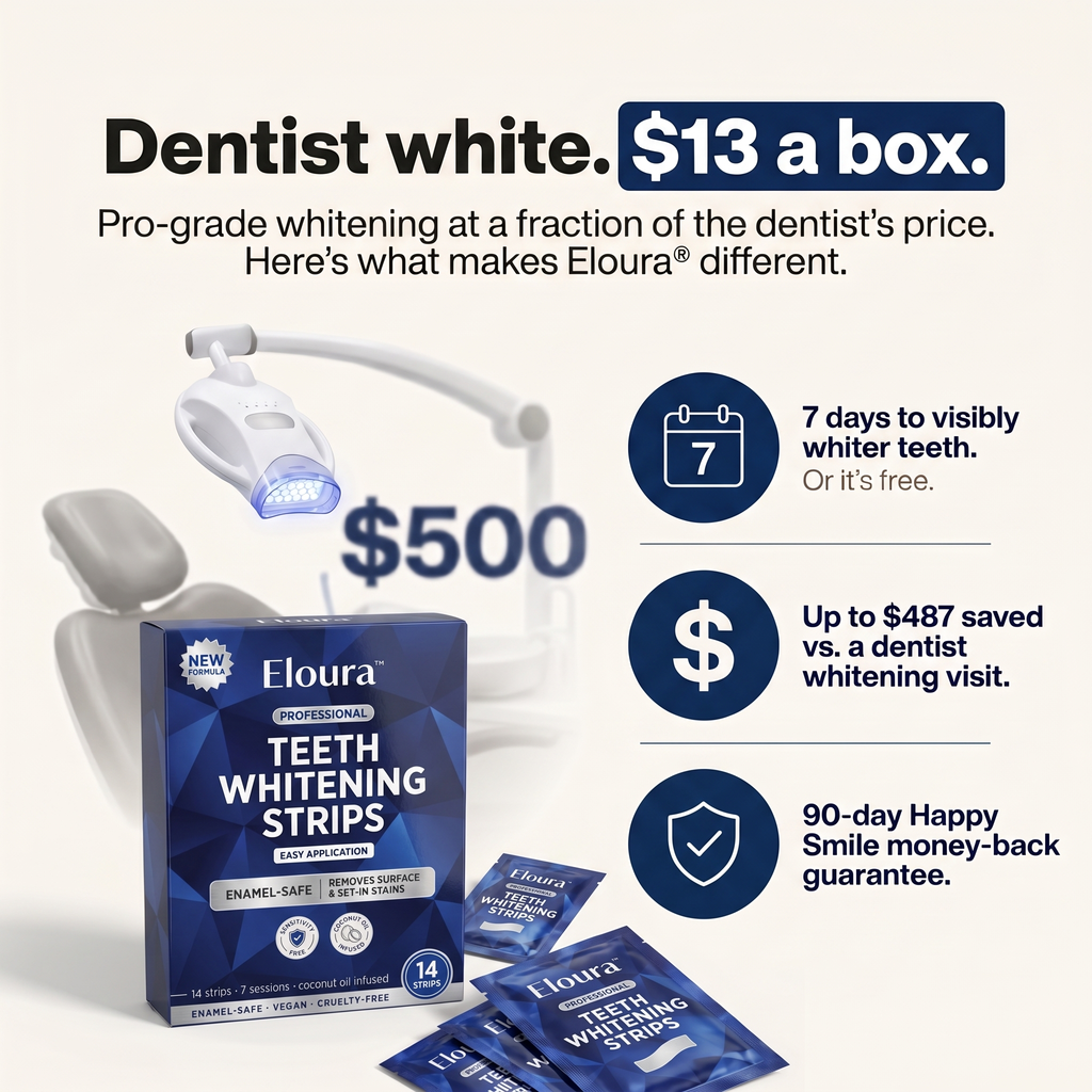 Eloura Whitening Strips - Instant Whitening - 14 Strips